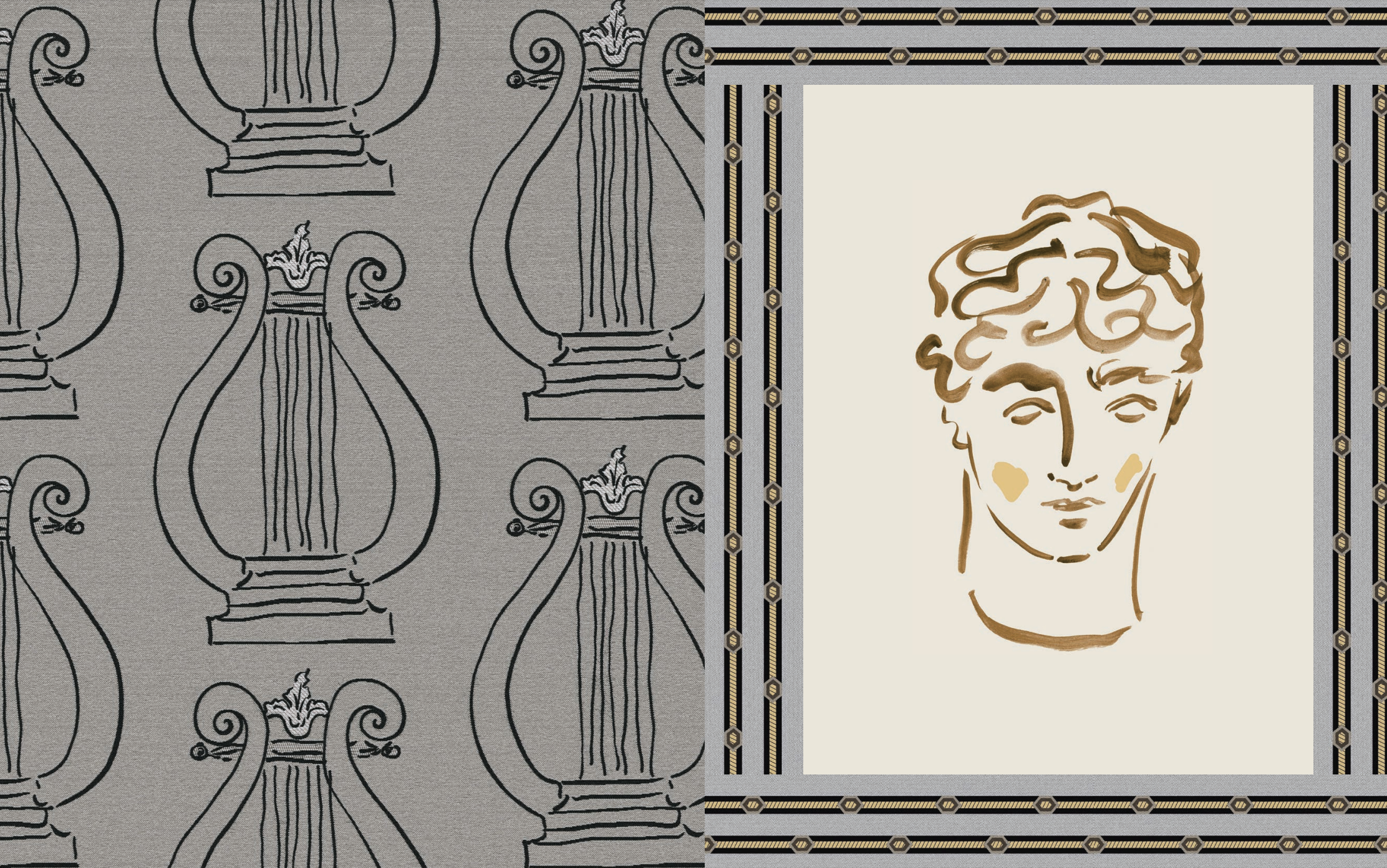 Chain Stripe Cream - L'Eleganza Sofisticata di Linee Trasformate in Catene