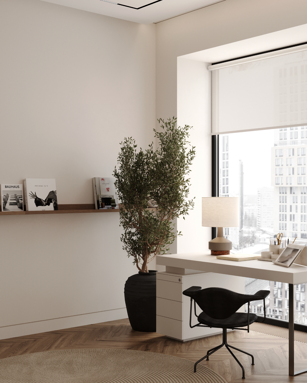 Tende per la zona studio: come scegliere il tessuto, lo stile e il colore