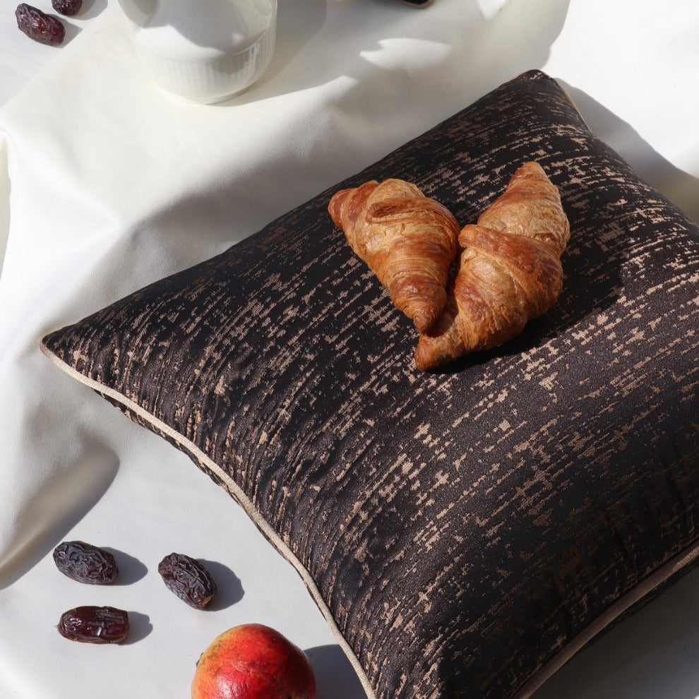 decorative cushion for sofas in fine fabrics such as silk, velvet, linen and cotton.