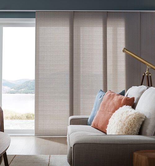 Central Park Tende A Pannello In Lino E Rayon Con Sfumatura Bianco-Grigio – 101,6x213,4 Cm – Set Da 2 Con Occhielli
